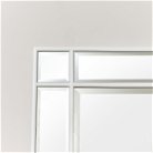 White Framed Art Deco Wall / Leaner Mirror 142 cm x 54 cm