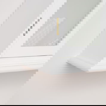 White Frosted Glass Wall Cabinet