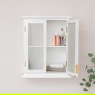 White Frosted Glass Wall Cabinet