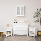 White Frosted Glass Wall Cabinet