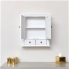 White Mirrored Bathroom Wall Cabinet