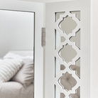 White Mirrored Triple Mirror - Sabrina White Range