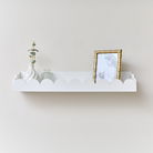 White Scalloped Wall Storage Shelf - 61cm