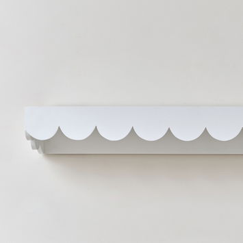 White Scalloped Wall Storage Shelf - 61cm