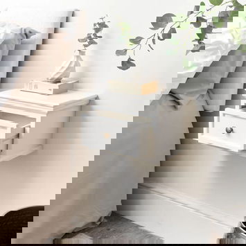 White Wall Mounted Bedside Table - Daventry White Range