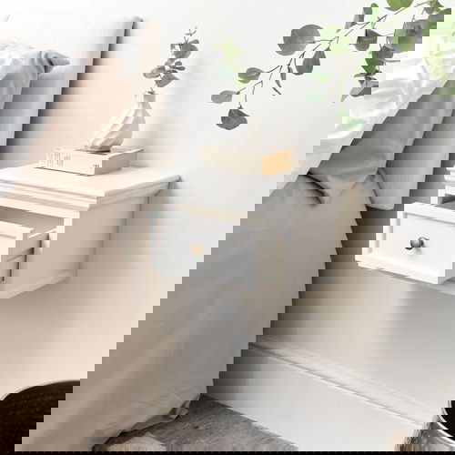 White Wall Mounted Bedside Table - Daventry White Range