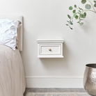 White Wall Mounted Bedside Table - Daventry White Range