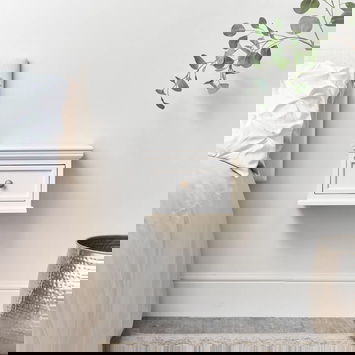 White Wall Mounted Bedside Table - Daventry White Range