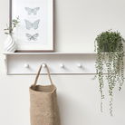 White Wall Shelf with Hooks