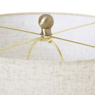 White Wash Wicker Globe Table Lamp With Linen Shade