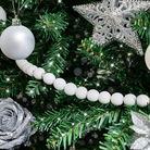 White Wooden Ball Garland - 150cm