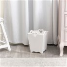 White Wooden Bin With Heart Cut Out