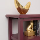 Wine Red Scalloped Storage Sideboard with One Drawer and Shelving - Staunton Wine Red Range