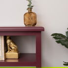 Wine Red Scalloped Storage Sideboard with One Drawer and Shelving - Staunton Wine Red Range