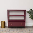 Wine Red Scalloped Storage Sideboard with One Drawer and Shelving - Staunton Wine Red Range