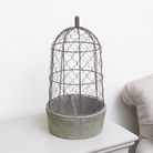Wire Dome Black Stone Planter Pot/Bird Cage - 46cm