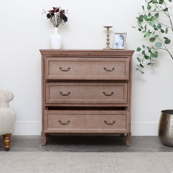 Wooden 4 Drawer Chest Of Drawers - Hessian Range