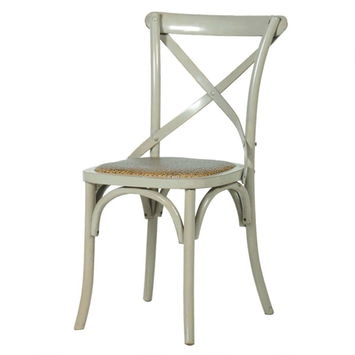 Wooden Cross Back Bistro Dining Chair