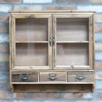 Wooden Glass Wall Cabinet