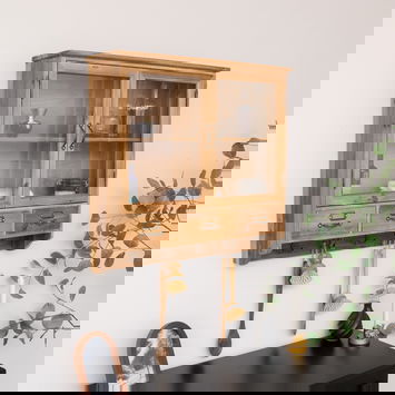 Wooden Glass Wall Cabinet