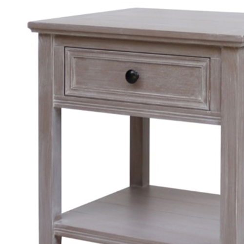 Wooden One Drawer Bedside Table