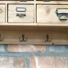 Wooden Wall Mounted Cupboard with hooks