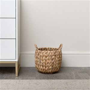 Woven Grass Storage Basket Planter - Small