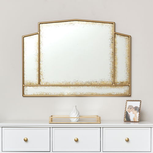 Art Deco Antiqued Gold Mirror