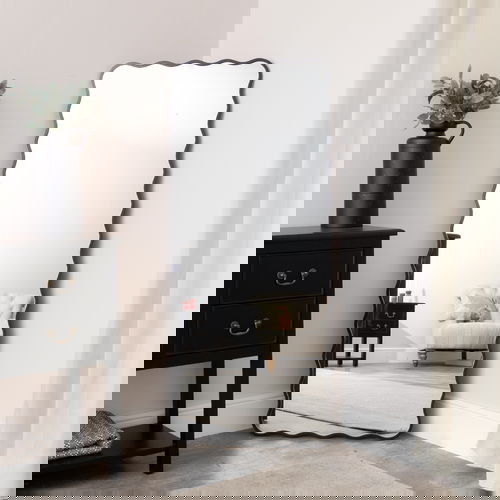 Black Full Length Wavy Mirror - 70cm x 165cm