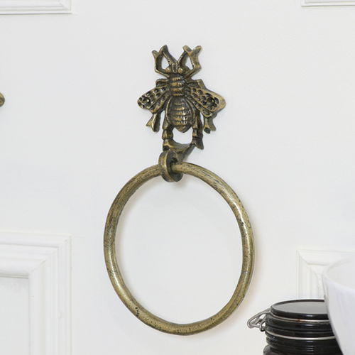 Brass Bumblebee Towel Ring