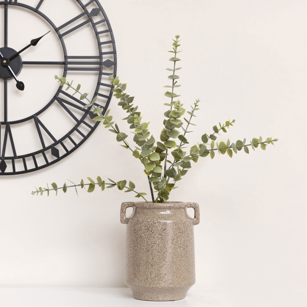 Ceramic Speckled Grey Glaze Vase