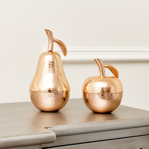 Copper Apple & Pear Storage Ornaments