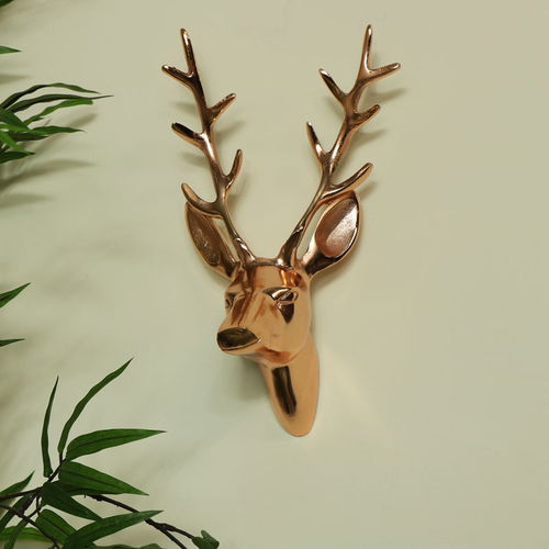 Copper Wall Mounted Stag Head