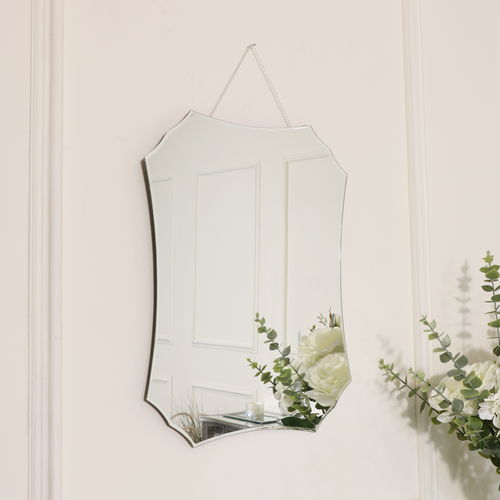 Deco Frameless Bevelled Wall Mirror 38cm x 50cm