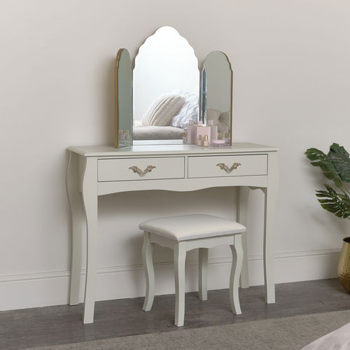 Dressing Table & Stool Set - Elizabeth Ivory Range