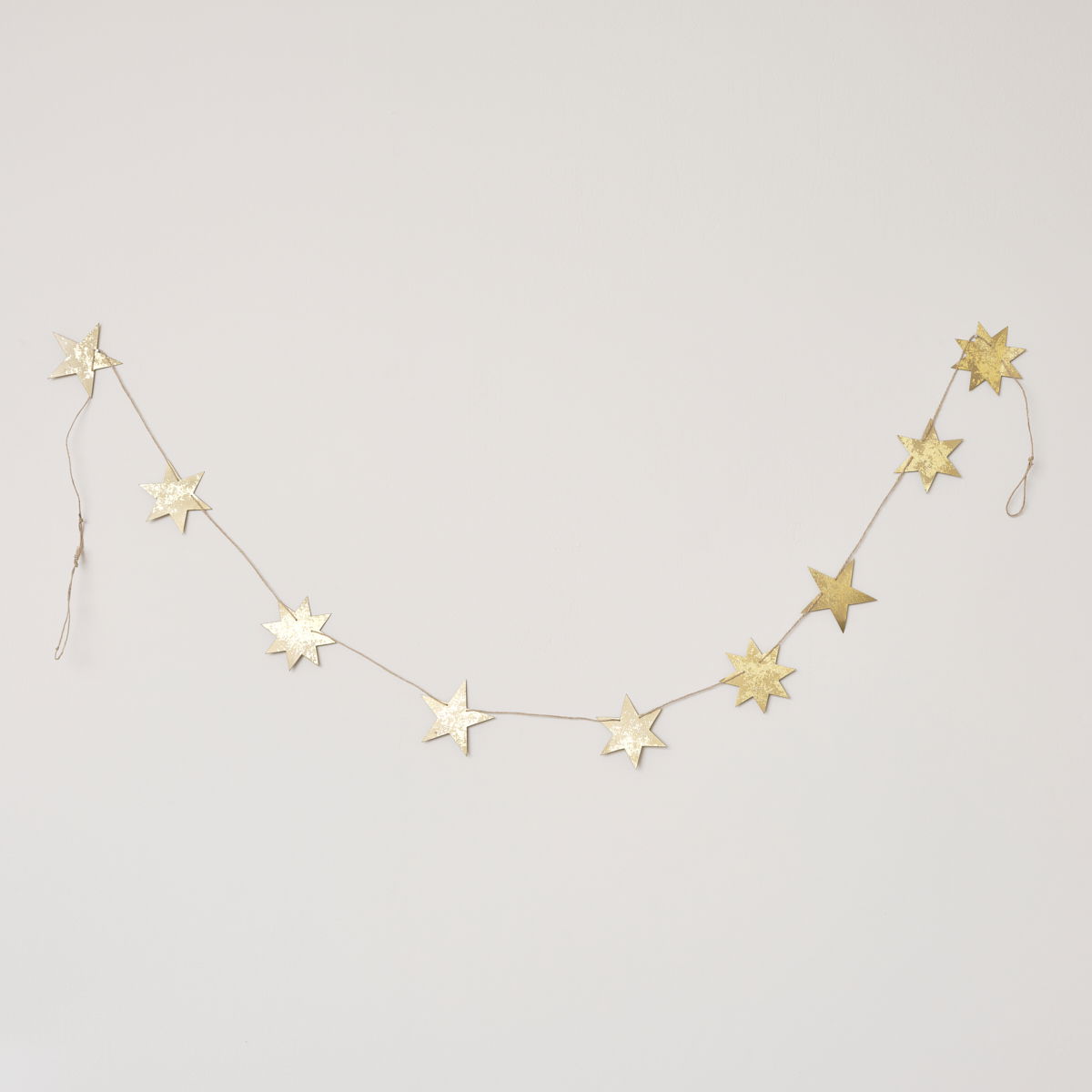 Gilded Gold Christmas Star Garland - 185cm