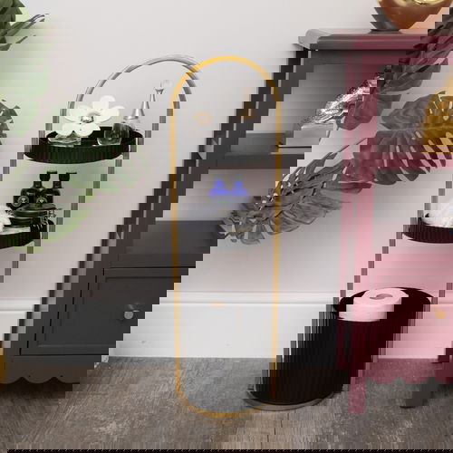 Gold and Black Metal 3 Tiered Storage Caddy - 25cm x 35.5cm