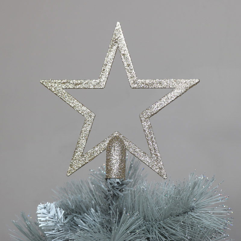 Gold Glitter Christmas Star Tree Topper - 20cm