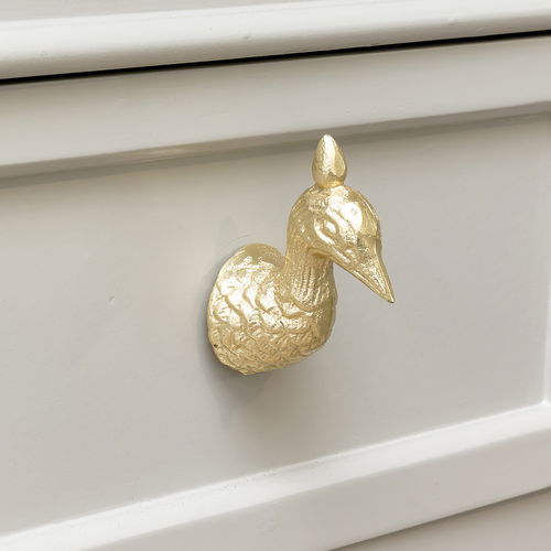 Gold Peacock Drawer Knob