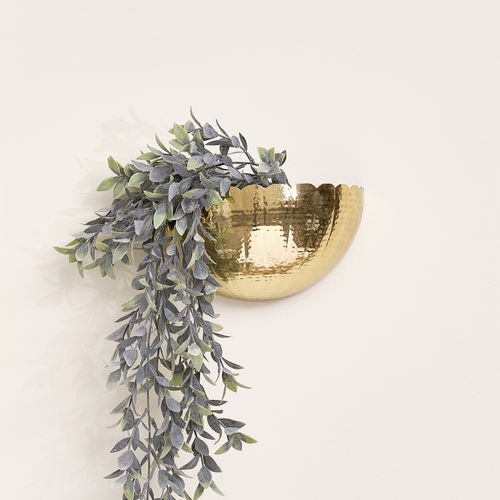 Gold Scalloped Wall Planter