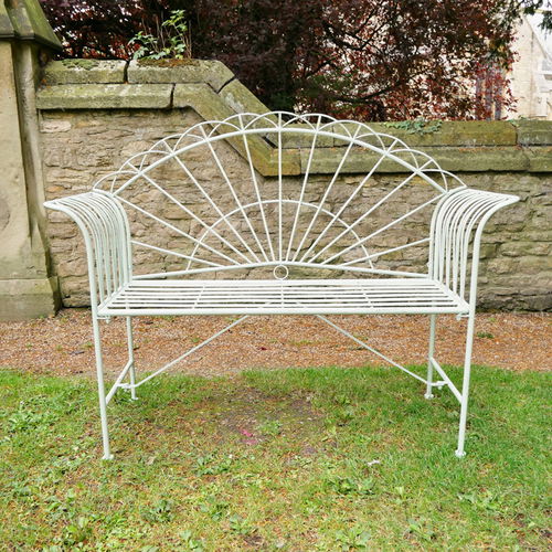 Green Metal Garden Bench