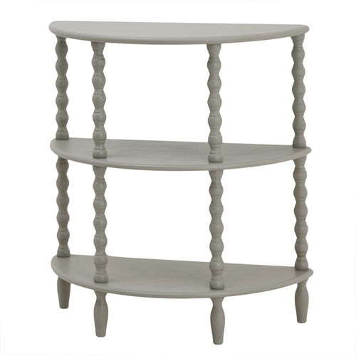 Grey Half Moon Bobbled Freestanding Shelving Unit