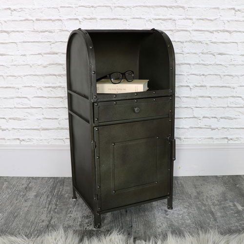 Industrial Style Metal Bedside Cabinet