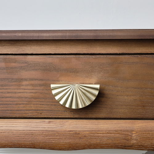 Metal Gold Scalloped Fan Drawer Handles
