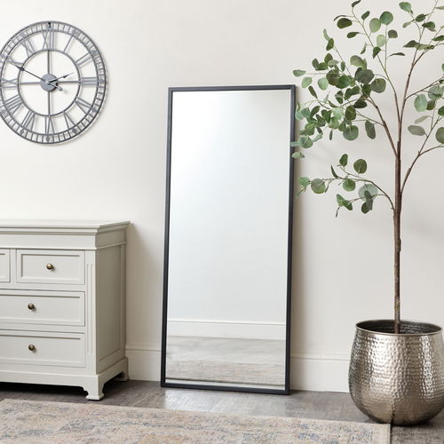 Large Black Rectangle Wall Mirror 60cm x 140cm