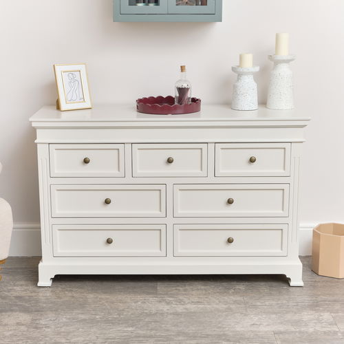 Large Ivory 7 Drawer Chest of Drawers - Daventry Ivory Range