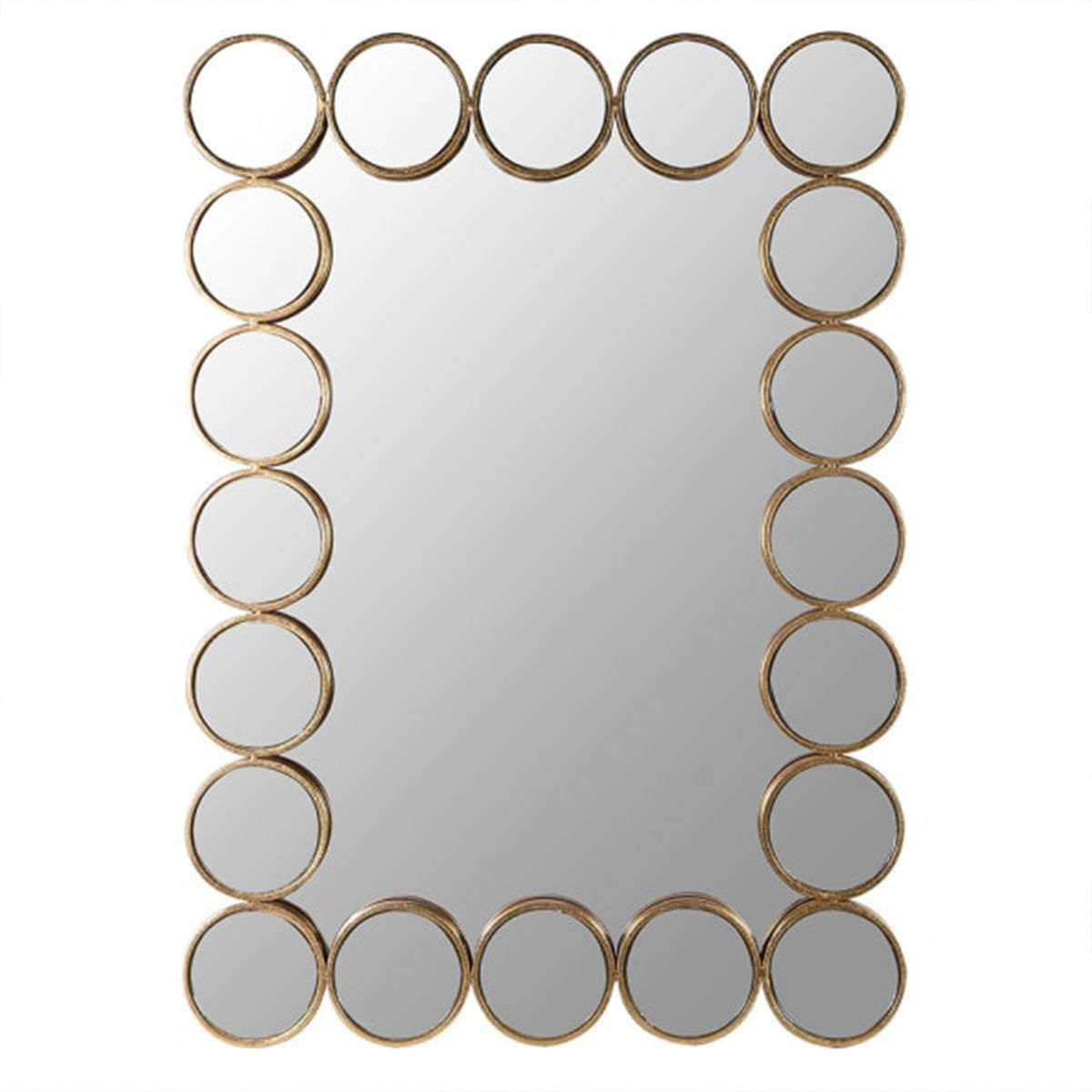 Large Multi Circle Gold Wall Mirror