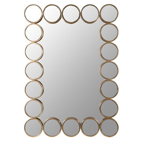 Large Multi Circle Gold Wall Mirror