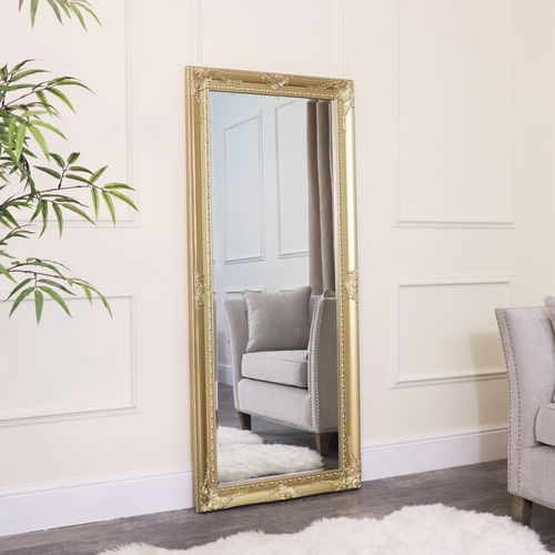 Large Ornate Gold Wall/Floor Mirror 76cm x 176cm