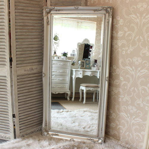 Large Silver Ornate Wall/Floor Mirror 158cm x 78cm